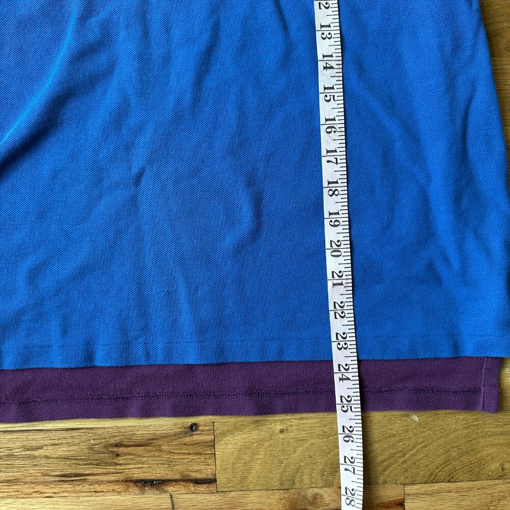 J. Crew Colorblock Long-Sleeve Polo in Blue, Yellow, Green, Coral, Burgundy - Picture 5 of 6